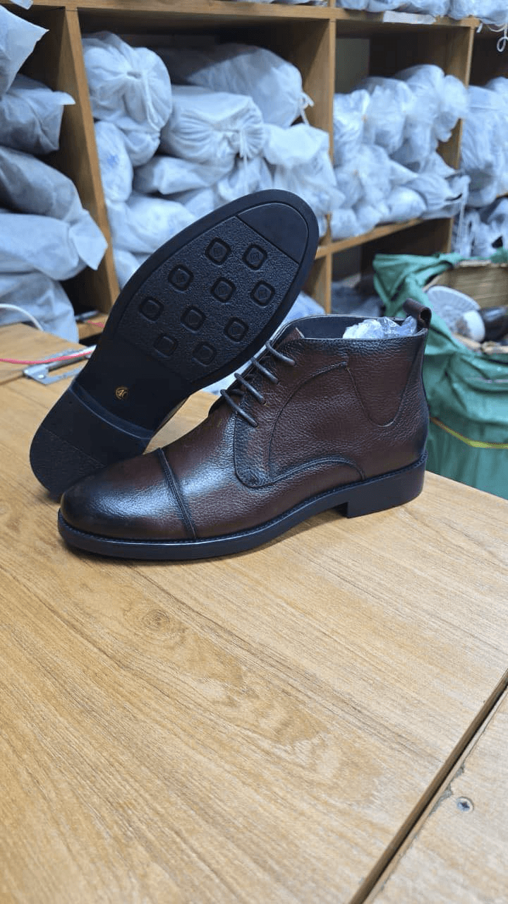 Premium Brown Leather Chukka Boots
