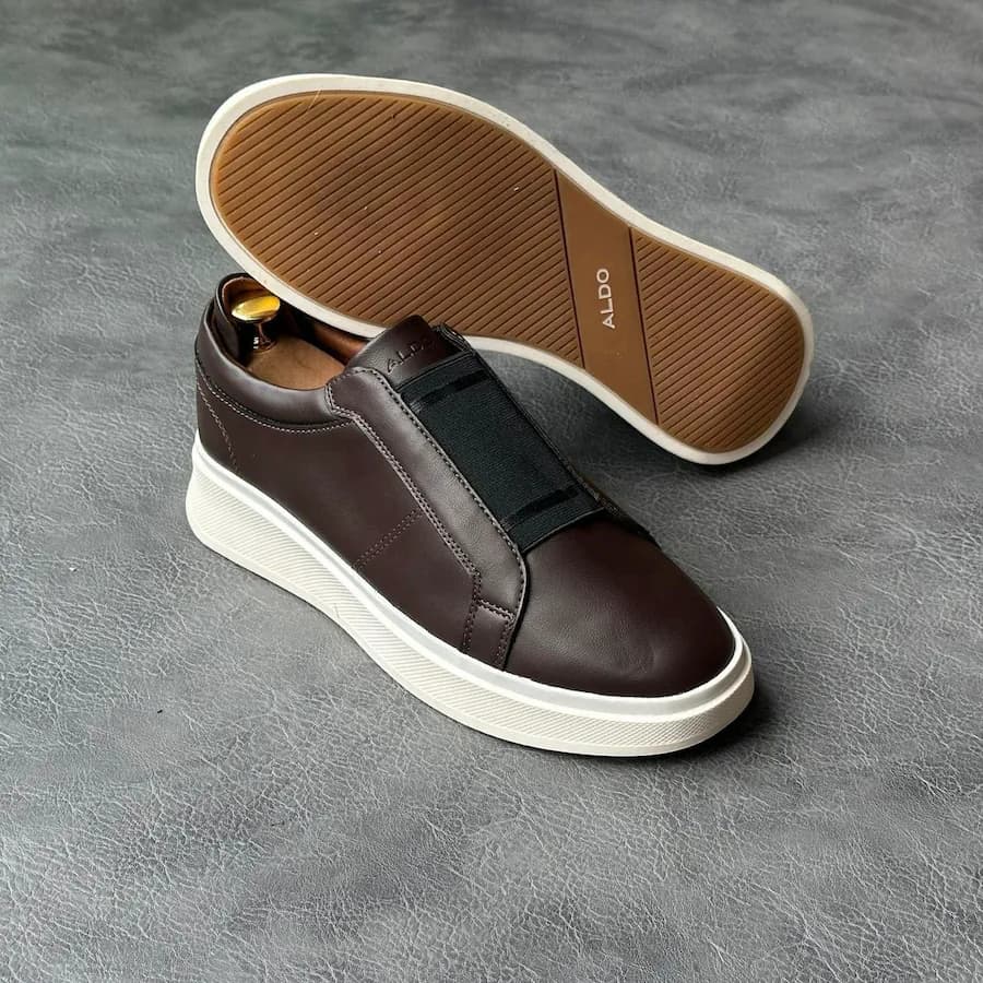 Dark Brown Luxe Minimal Sneakers