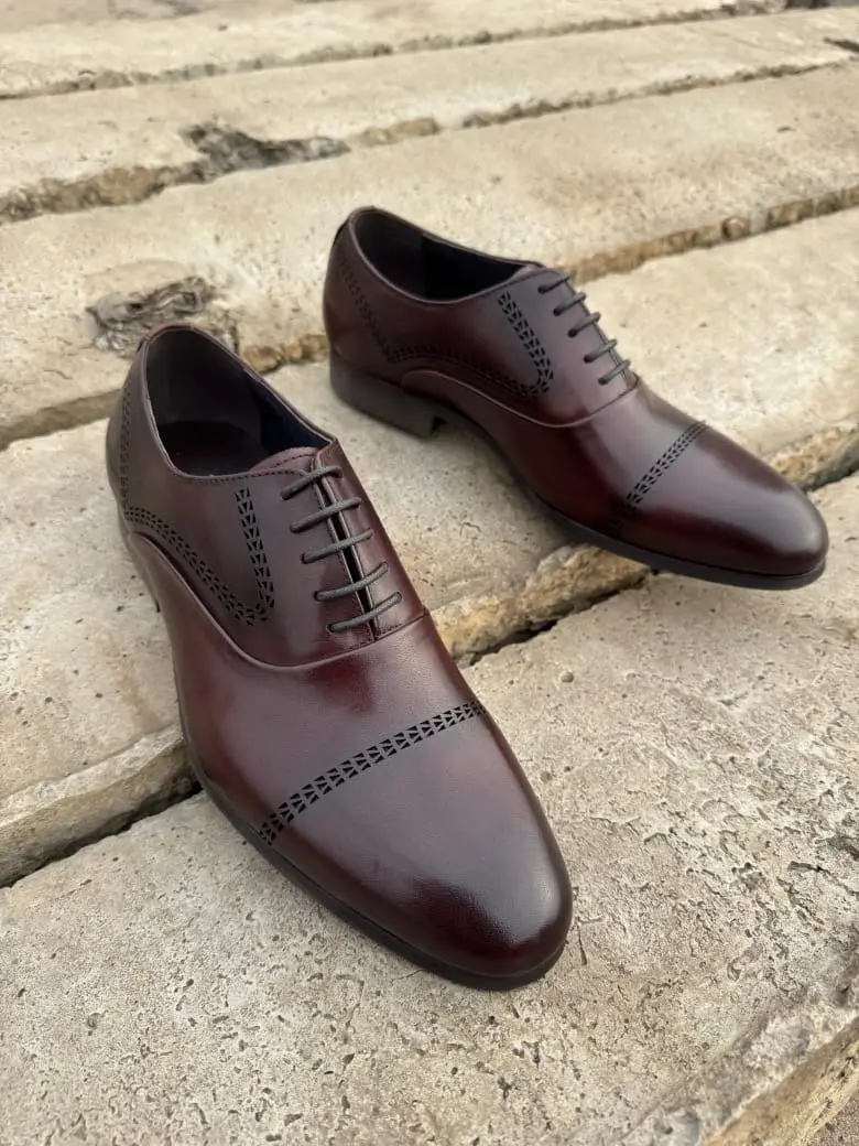 Executive Cap Toe Oxford – Burgundy