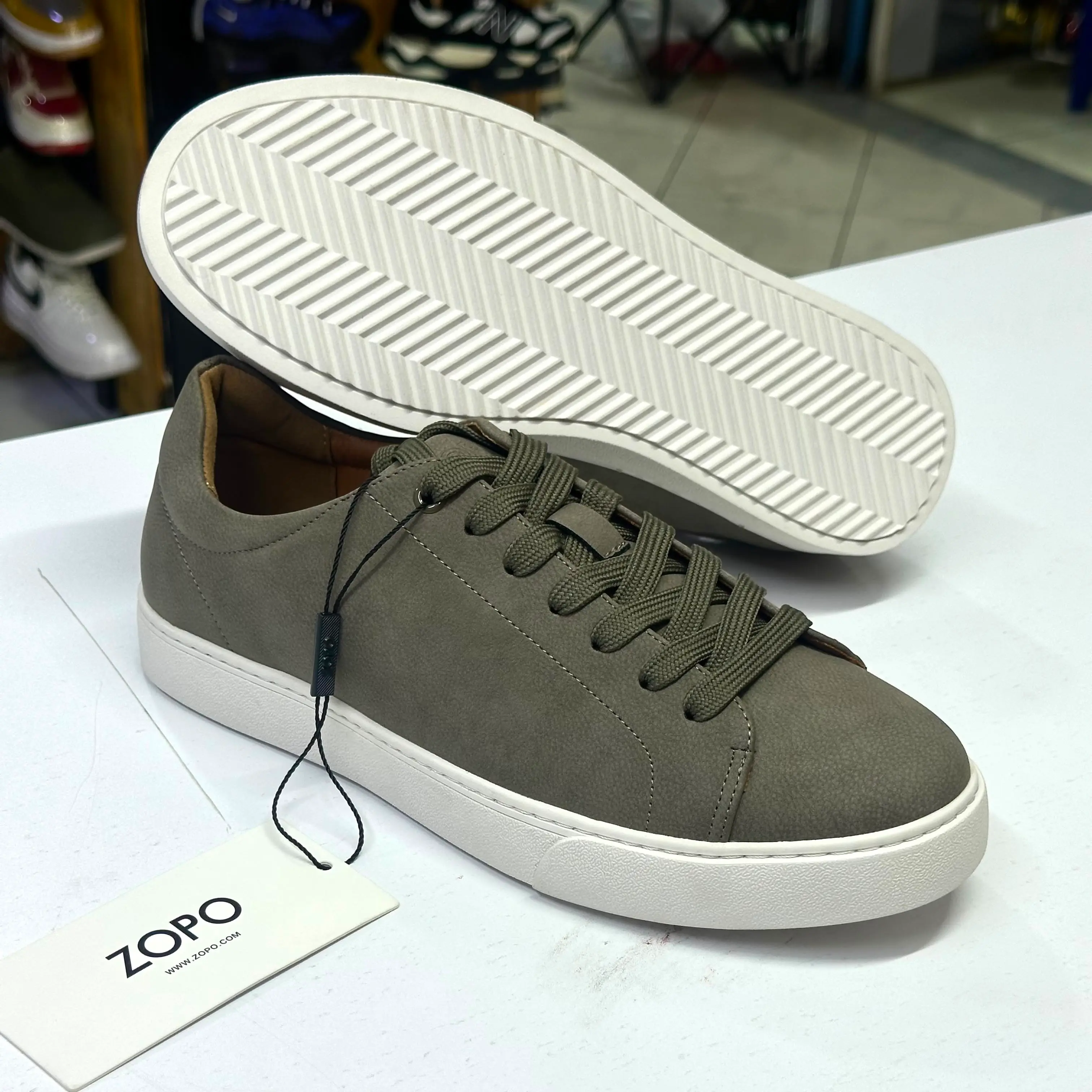 ZOPO Premium Minimal Sneaker – Olive